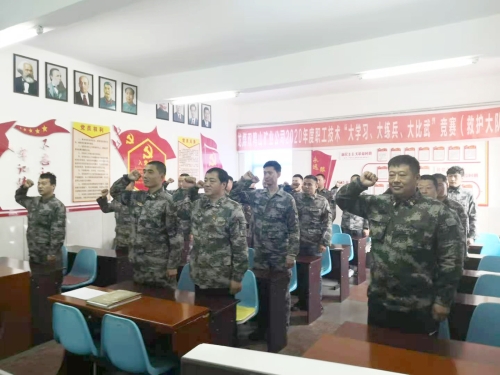 图为救护大队组织指战员举行清静宣誓  唐莉娓 摄